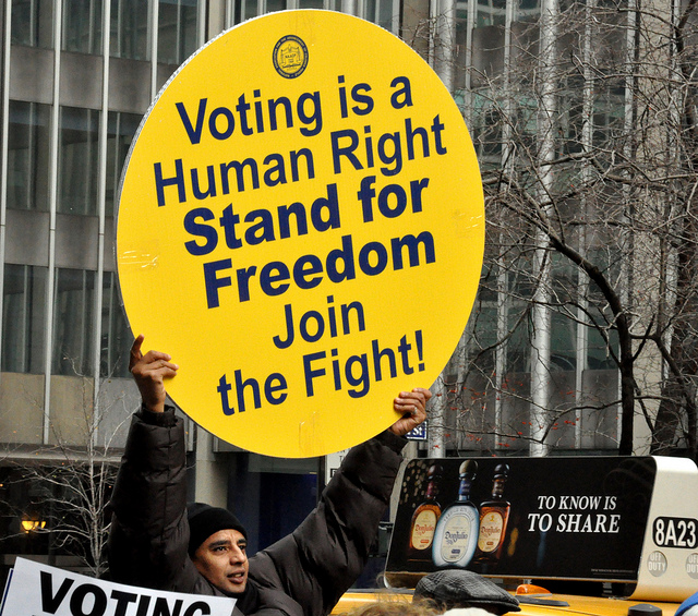 "December 10 march for voting rights" by Michael Fleshman ©2011