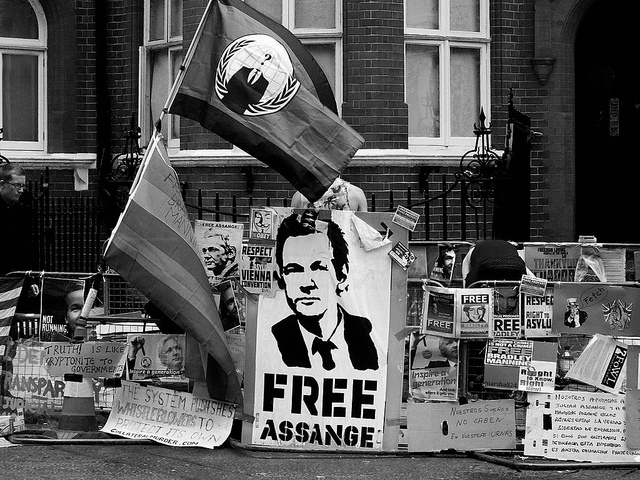 "Julian Assange Supporters — Embassy of Ecuador, Knightsbridge, London" by
Chris Marshall